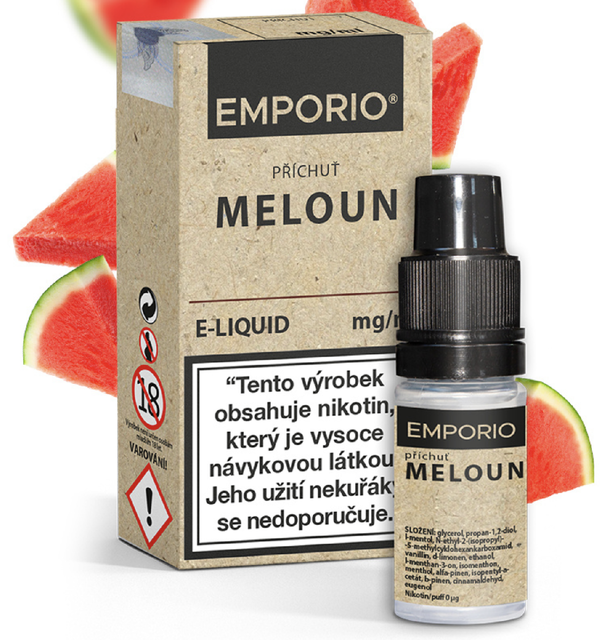 e-liquid Emporio Meloun 10ml Obsah nikotinu: 0 mg