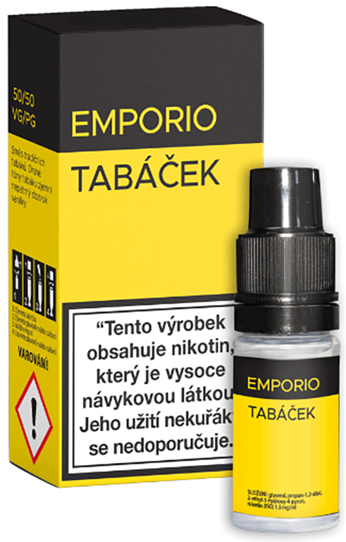 e-liquid Emporio Tabáček 10ml Obsah nikotinu: 0 mg