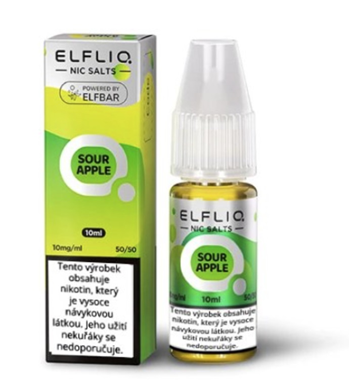 e-liquid ELF BAR ELFLIQ Sour Apple 10ml Obsah nikotinu: 10 mg