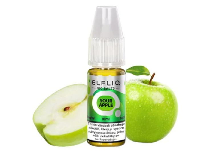 e-liquid ELF BAR ELFLIQ Sour Apple 10ml Obsah nikotinu: 10 mg