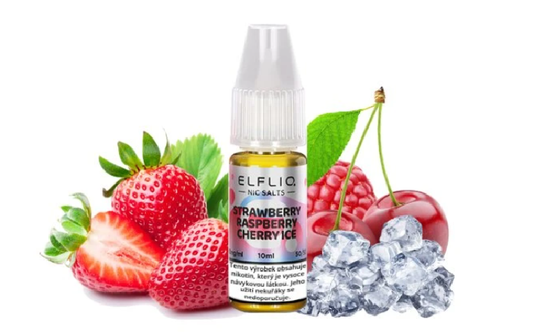 e-liquid ELF BAR ELFLIQ Strawberry Raspberry Cherry Ice 10ml Obsah nikotinu: 10 mg