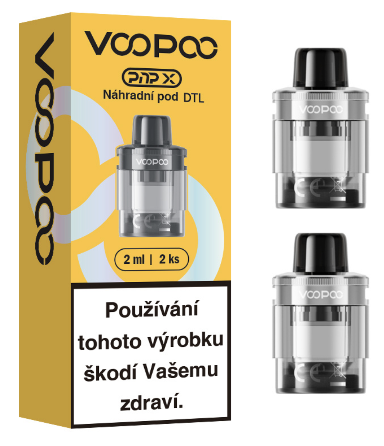 Levně VooPoo PnP-X DL prázdná cartridge 2ks Barva: Stříbrná