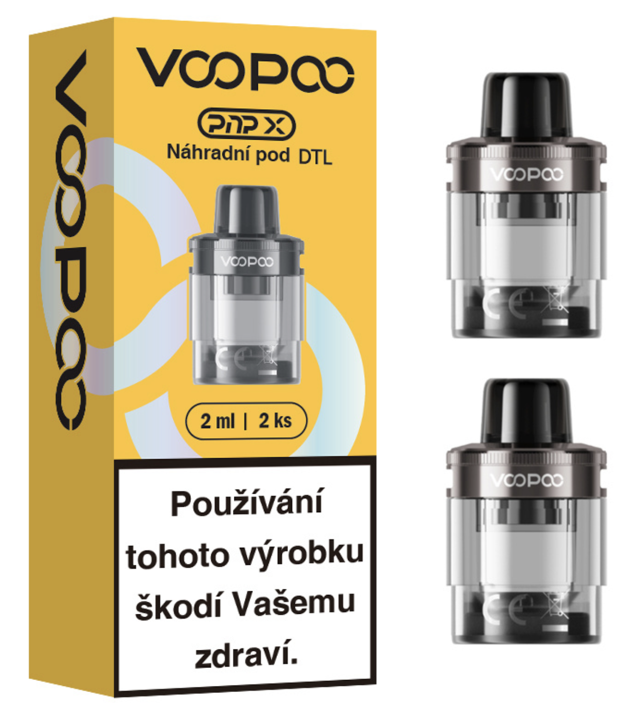 Levně VooPoo PnP-X DL prázdná cartridge 2ks Barva: Šedá
