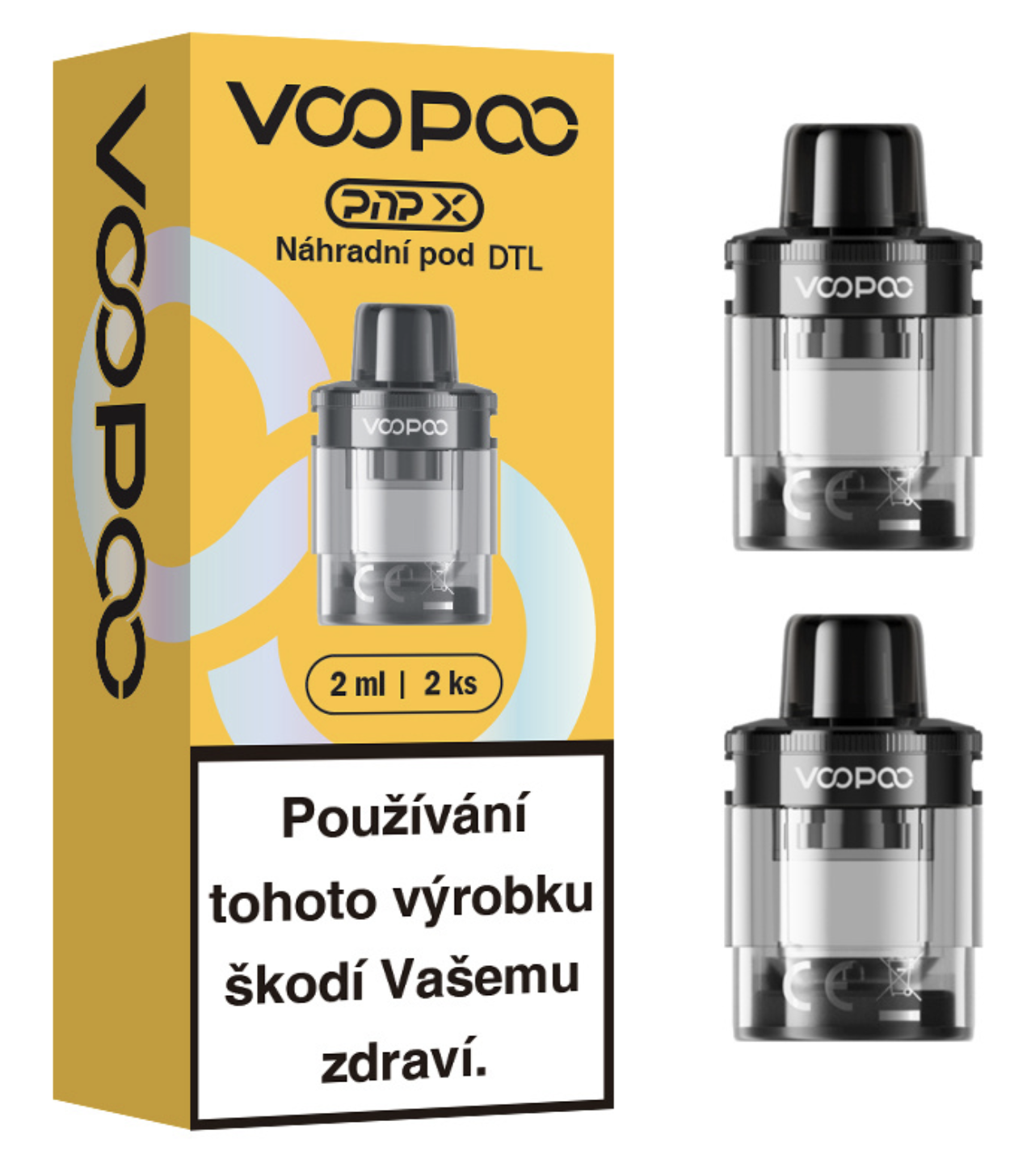 Levně VooPoo PnP-X DL prázdná cartridge 2ks Barva: Černá