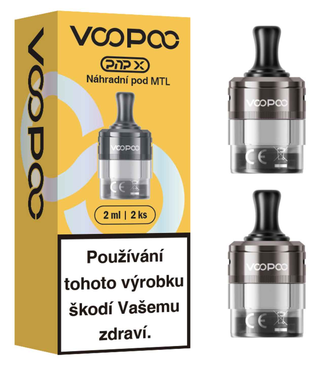 Levně VooPoo PnP-X MTL prázdná cartridge 2ks Barva: Šedá