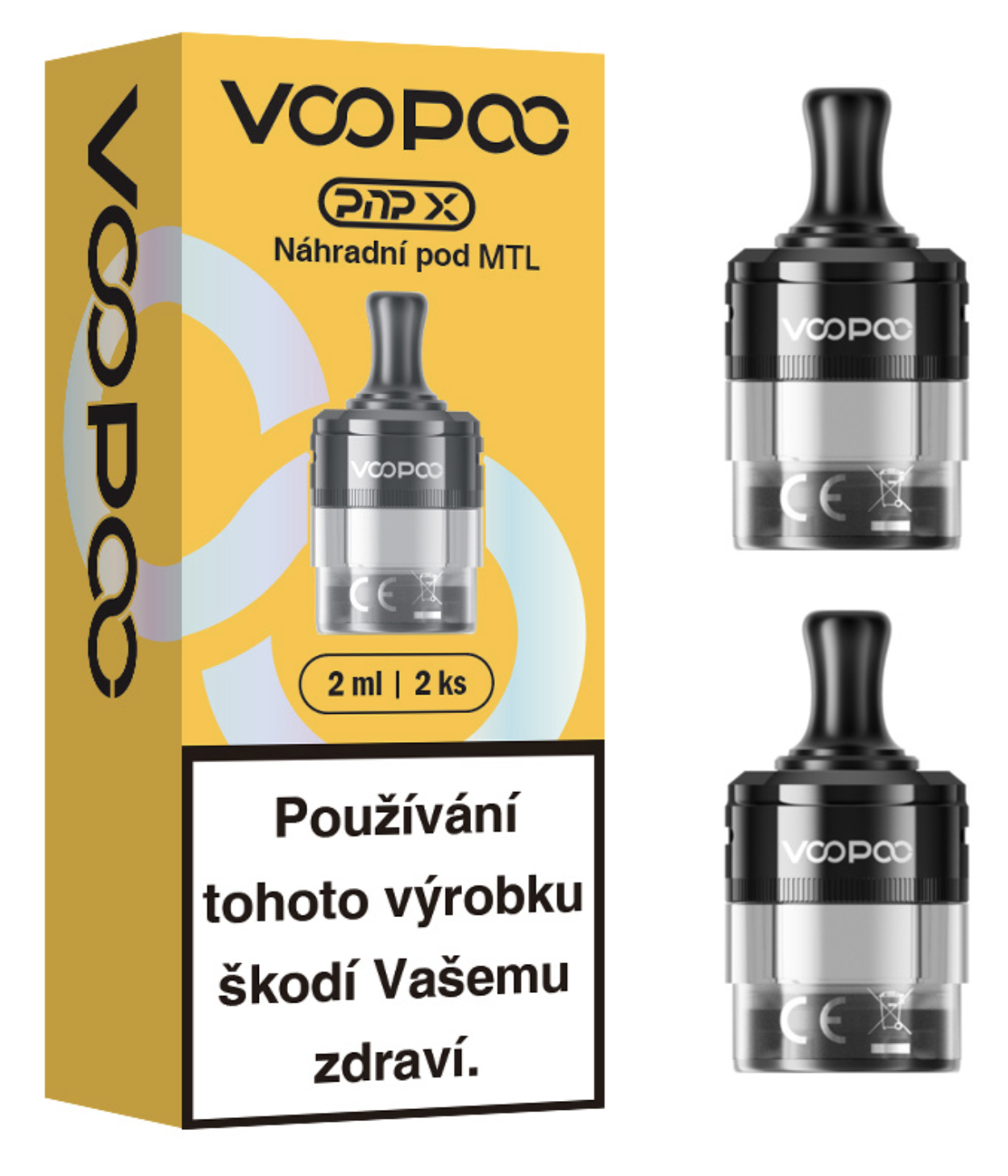 Levně VooPoo PnP-X MTL prázdná cartridge 2ks Barva: Černá
