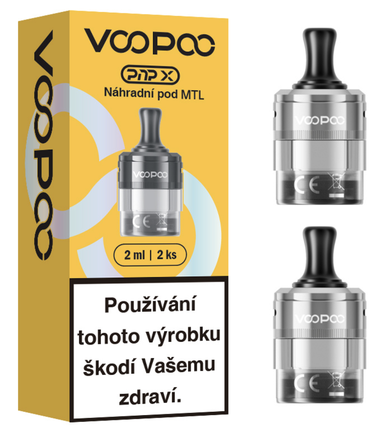Levně VooPoo PnP-X MTL prázdná cartridge 2ks Barva: Stříbrná