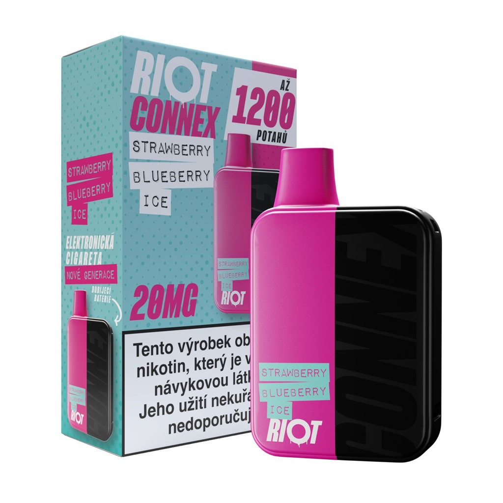 RIOT Connex Kit (Strawberry Blueberry Ice) Obsah nikotinu: 20 mg Ledová jahoda a borůvka