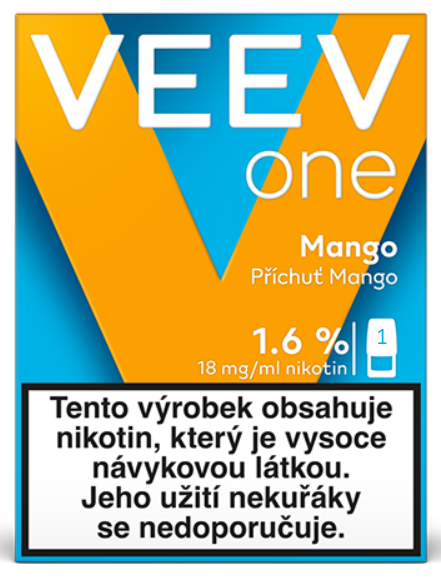 VEEV ONE Silky Grey Starter Kit Mango 18mg 1ks