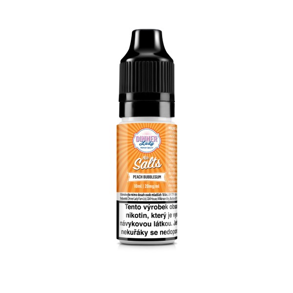 e-liquid Dinner Lady Peach Bubblegum 10ml 20mg