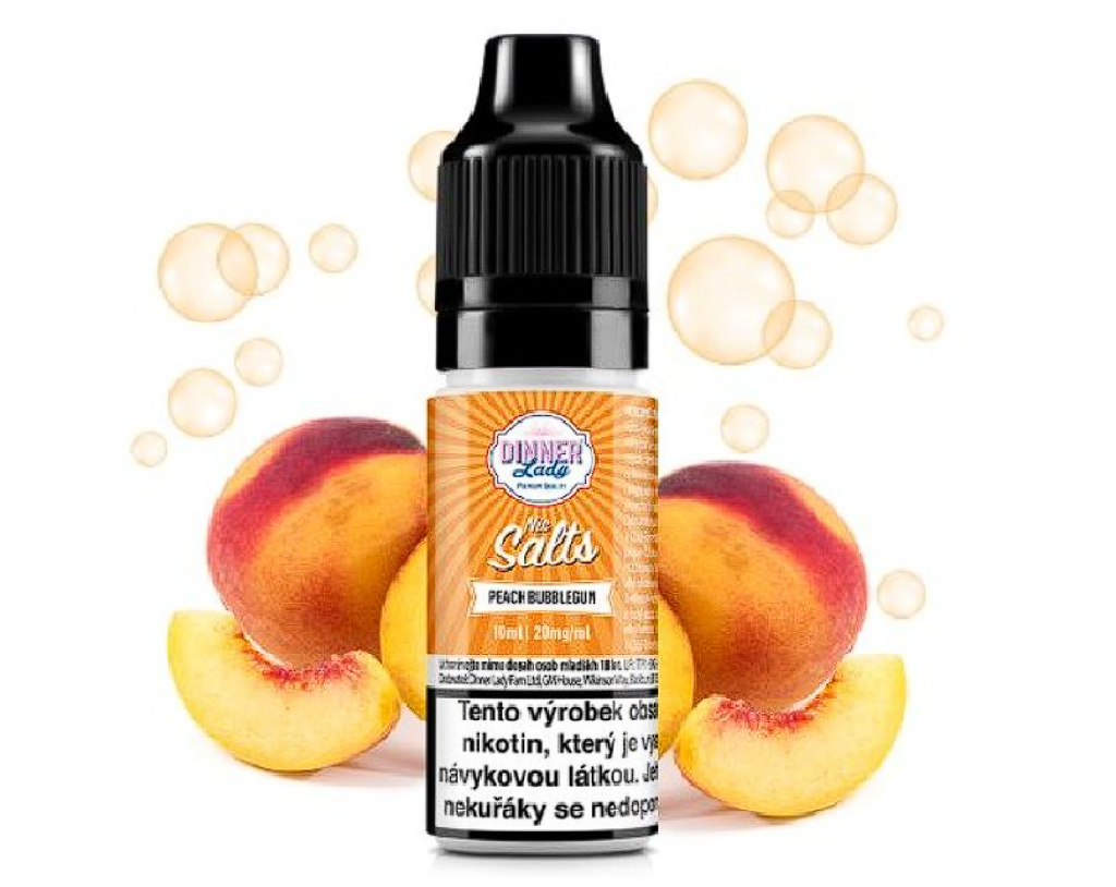 e-liquid Dinner Lady Peach Bubblegum 10ml 20mg