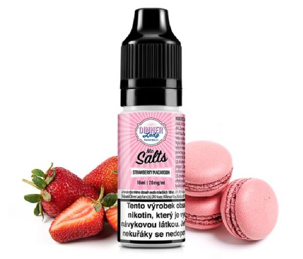 e-liquid Dinner Lady Strawberry Macaroon 10ml 20mg