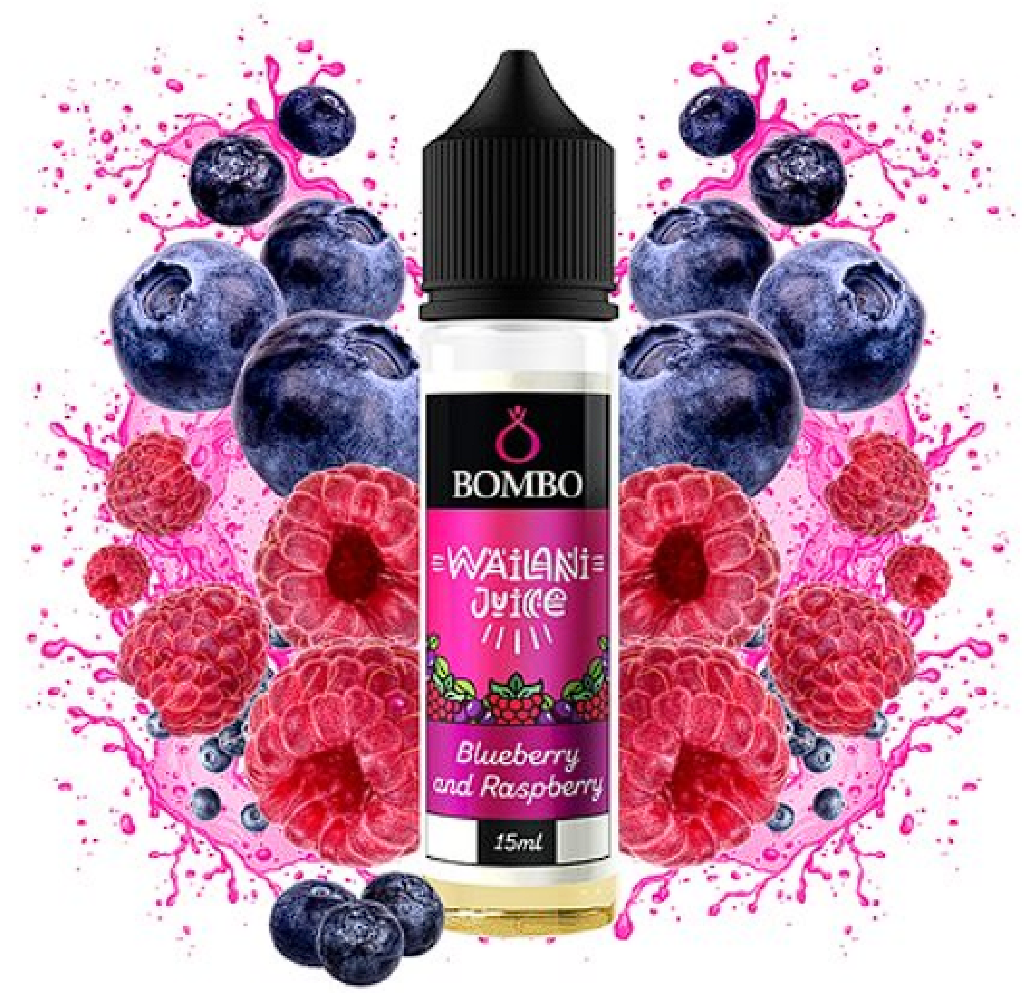 Příchuť Bombo Wailani Juice S&V: Blueberry and Raspberry (Borůvka a malina) 15ml