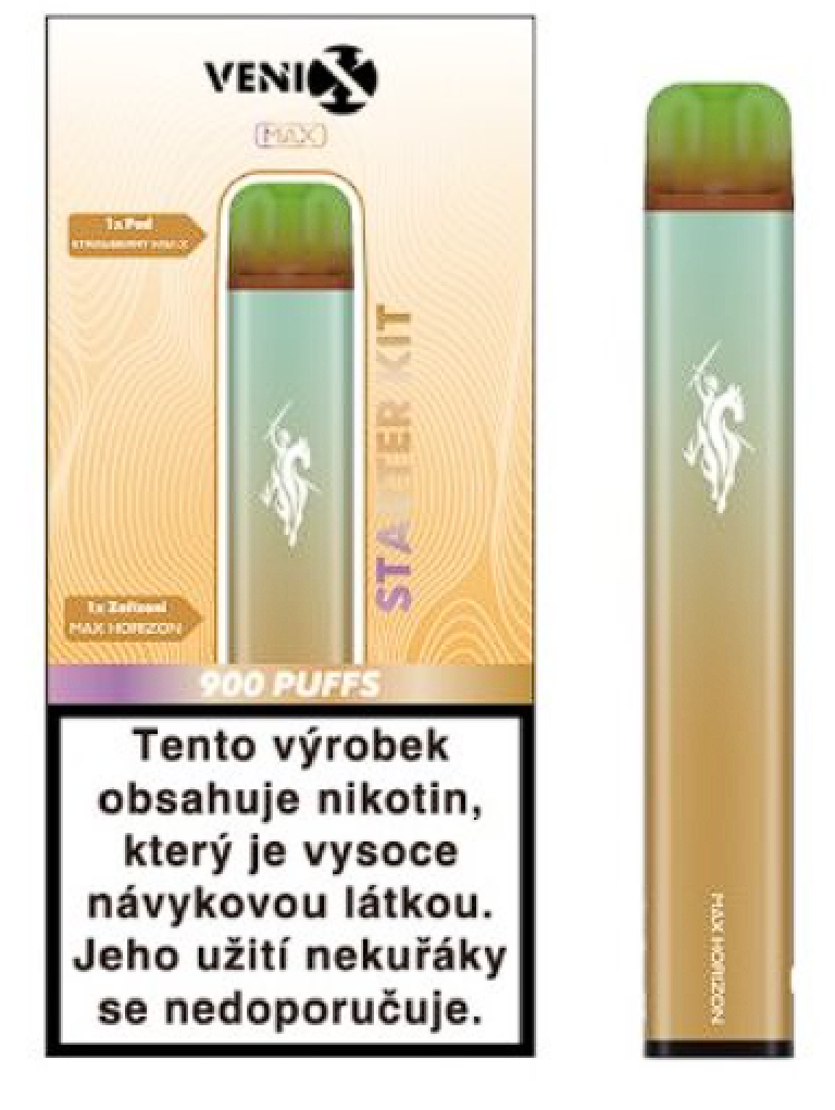 Levně VENIX Max POD Starter Kit - Strawberry Kiwi-X Jahoda a kiwi