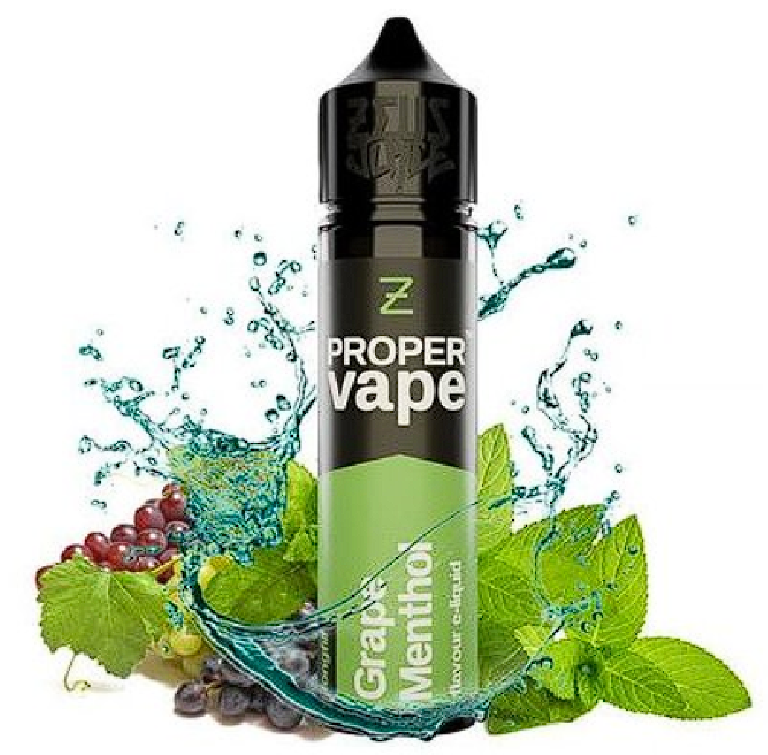 Příchuť Proper Vape by Zeus Juice S&V: Grape Menthol (Hroznové víno s mentolem) 10ml