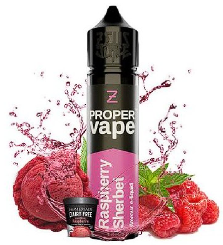 Příchuť Proper Vape by Zeus Juice S&V: Raspberry Sherbet (Malinový sorbet) 10ml