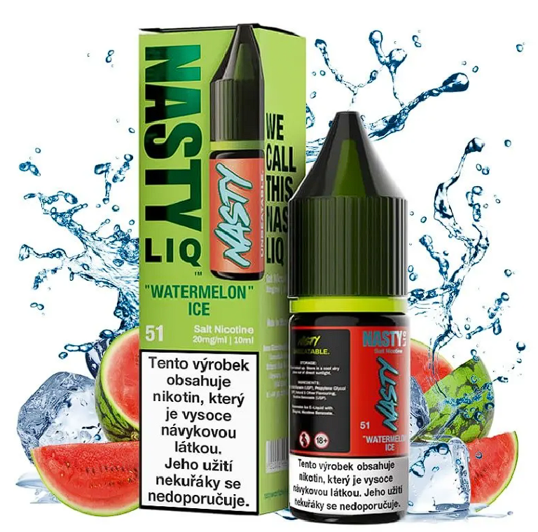 Nasty Juice Nasty LIQ Salt - Watermelon ICE 10ml Obsah nikotinu: 10 mg Ledový meloun