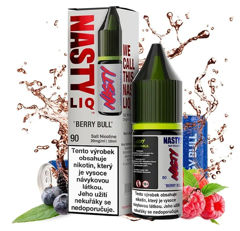 Nasty Juice Nasty LIQ Salt - Berry Bull 10ml 20mg Malina, borůvka a ostružina