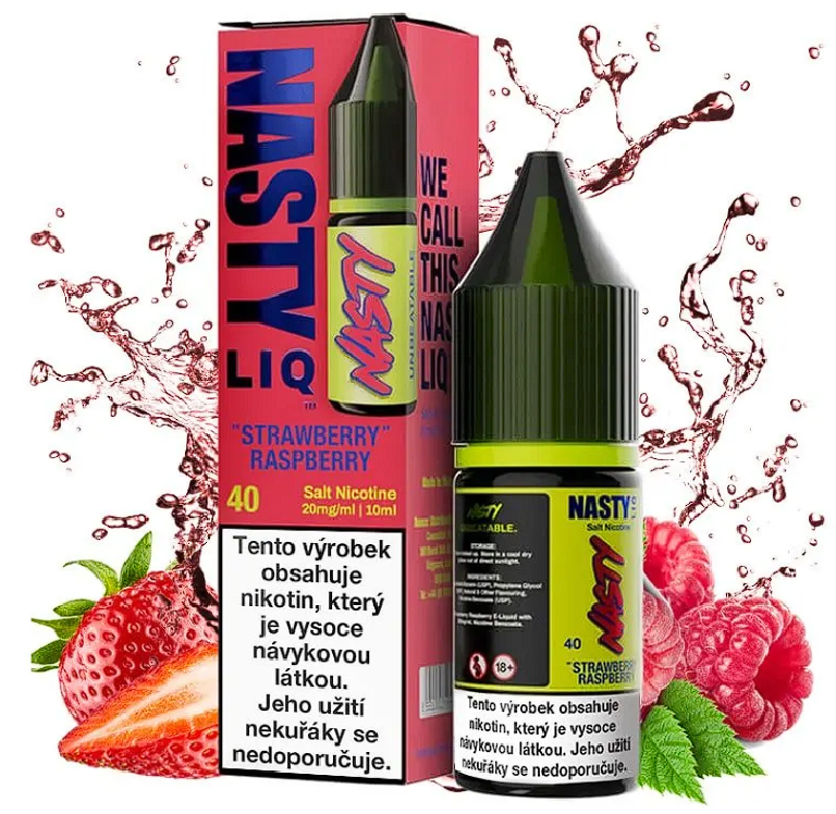 Nasty Juice Nasty LIQ Salt - Strawberry Raspberry 10ml Obsah nikotinu: 20 mg Jahoda a malina