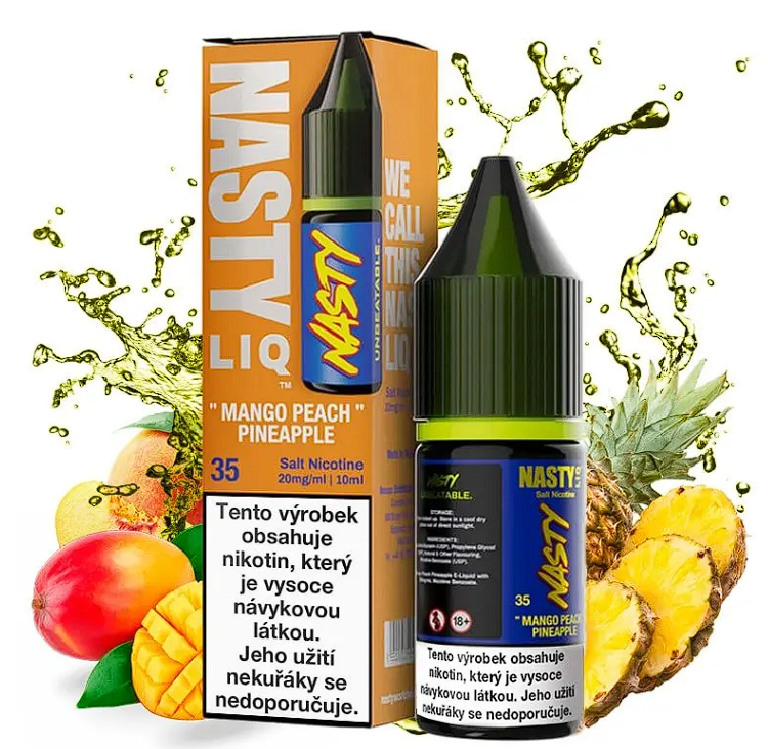 Nasty Juice Nasty LIQ Salt - Mango Peach Pineapple 10ml 20mg Mango, broskev a ananas