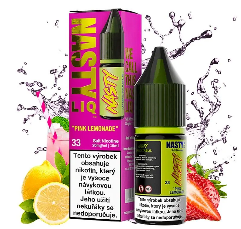 Nasty Juice Nasty LIQ Salt - Pink Lemonade 10ml Obsah nikotinu: 10 mg Růžová limonáda