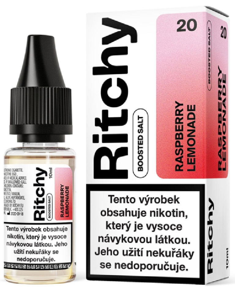 Ritchy Salt - Raspberry Lemonade (Malinová limonáda) 10ml Obsah nikotinu: 10 mg Malinová limonáda