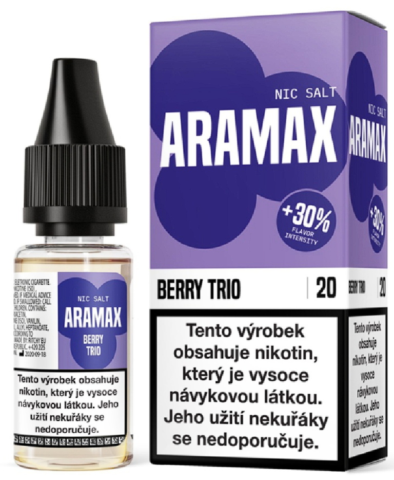 Aramax Salt - Berry Trio (Bobulovitá směs) 10ml Obsah nikotinu: 10 mg