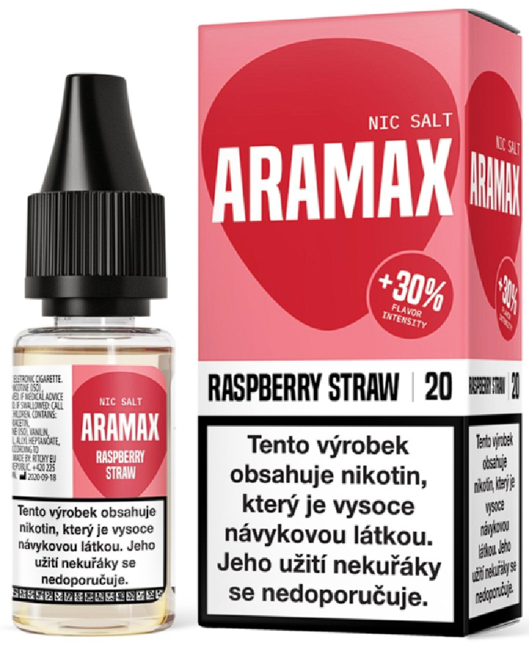 Aramax Salt - Raspberry Straw (Malina s jahodou) 10ml Obsah nikotinu: 20 mg