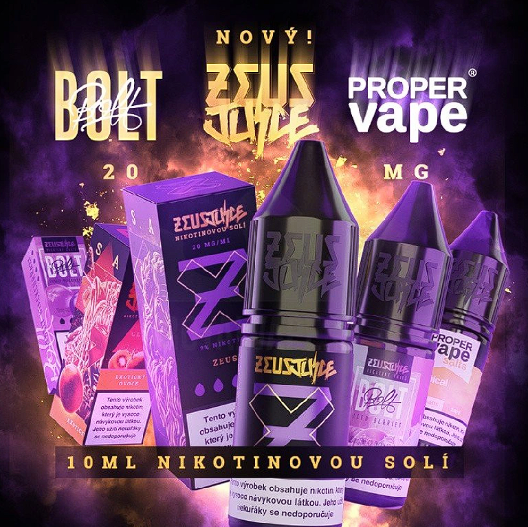Zeus Juice Proper Vape Salt - Tropical Pop 10ml 20mg Tropická směs (obrázek 3)