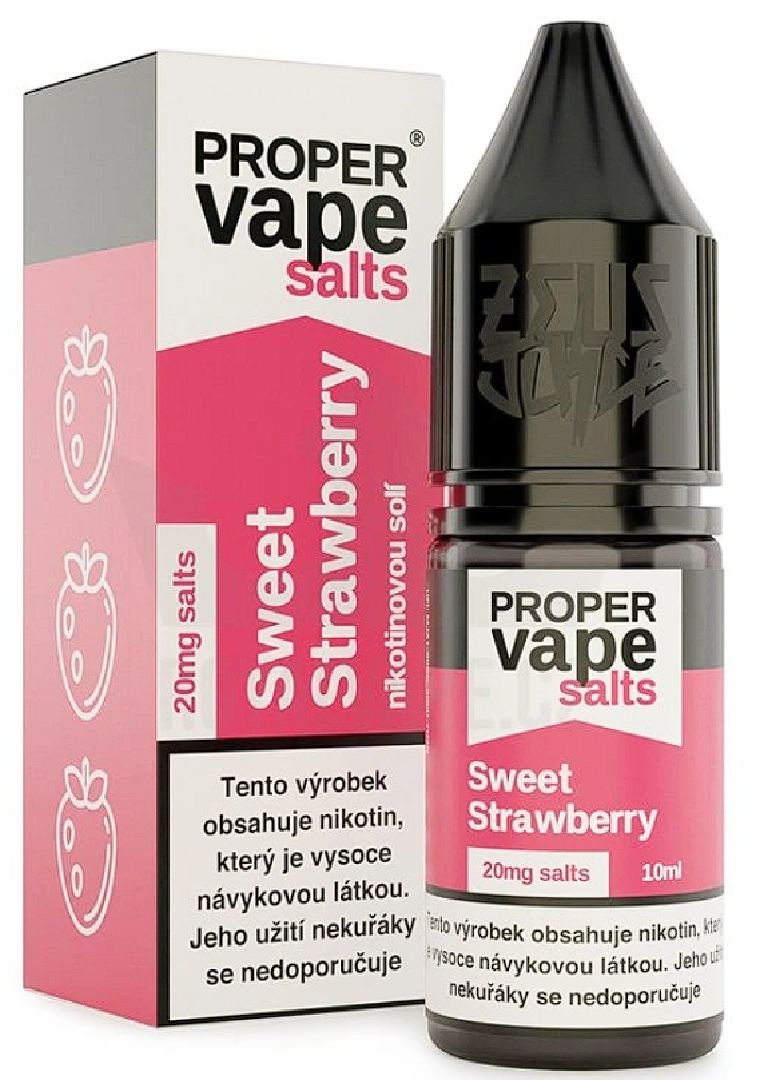 Zeus Juice Proper Vape Salt - Sweet Strawberry 10ml 20mg Sladká jahoda