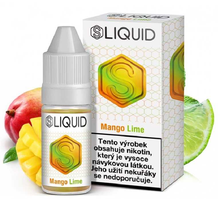 SLIQUID - Mango Lime (Mango a limetka) 10ml Obsah nikotinu: 20 mg Mango a limetka