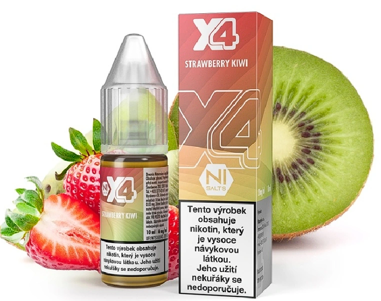 X4 Bar Juice Salt Strawberry Kiwi (Jahoda a kiwi) 10ml Obsah nikotinu: 10 mg