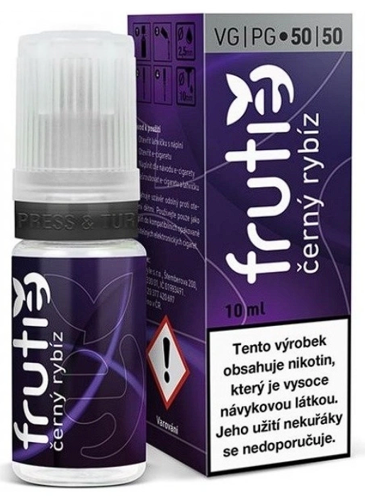 Frutie - Blackcurrant (Černý rybíz) 10ml Obsah nikotinu: 12 mg Černý rybíz