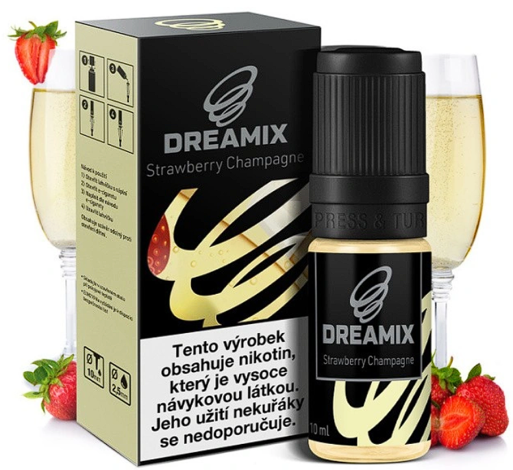 Dreamix - Strawberry Champagne (Jahoda se šampaňským) 10ml Obsah nikotinu: 0 mg