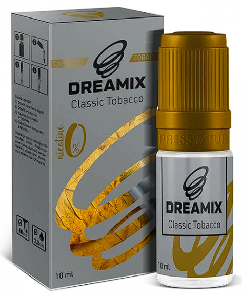 Dreamix - Classic Tobacco (Klasický tabák) 10ml Obsah nikotinu: 0 mg