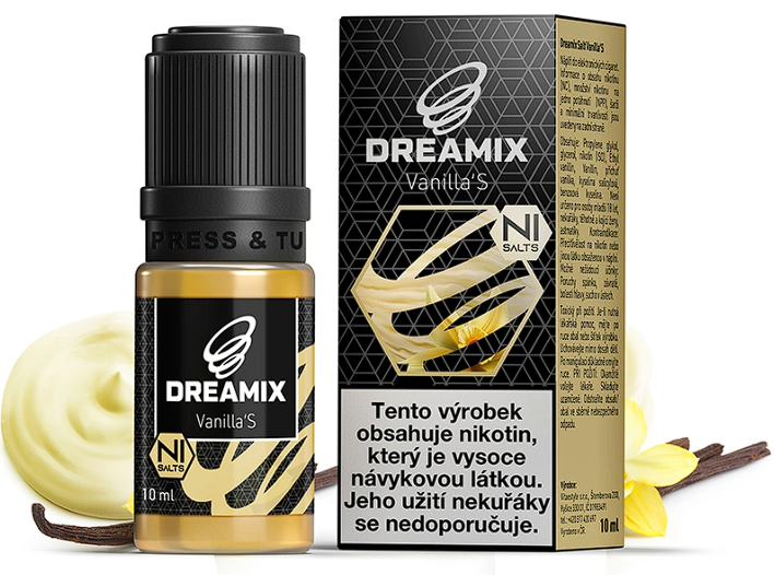 Dreamix SALT - Vanilka 10ml Obsah nikotinu: 10 mg Vanilka