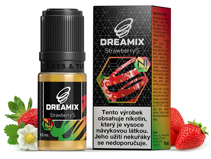 Dreamix SALT - Strawberry (Jahoda) 10ml Obsah nikotinu: 10 mg Jahoda