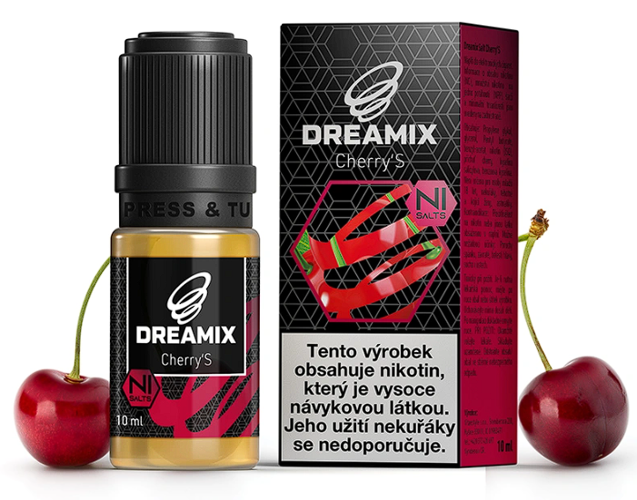 Dreamix SALT - Cherry (Třešeň) 10ml Obsah nikotinu: 20 mg Třešeň
