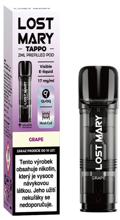 Lost Mary TAPPO náplň (Grape) 17mg Hrozny