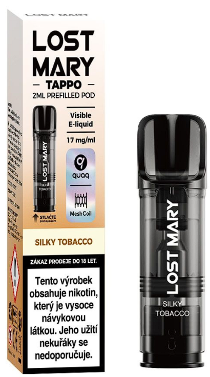 Lost Mary TAPPO náplň (Silky Tobacco) 17mg Jemný tabák
