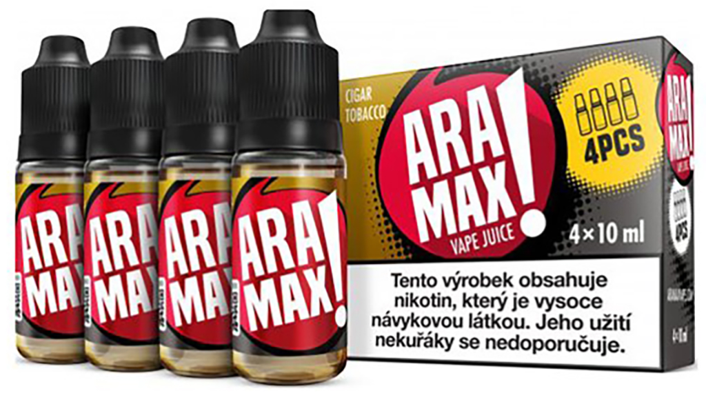 e-liquid ARAMAX Cigar Tobacco 4x10ml Obsah nikotinu: 12 mg