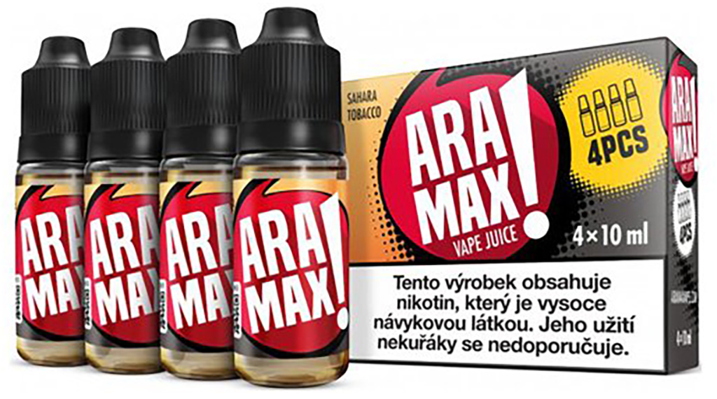 e-liquid ARAMAX Sahara Tobacco 4x10ml Obsah nikotinu: 12 mg