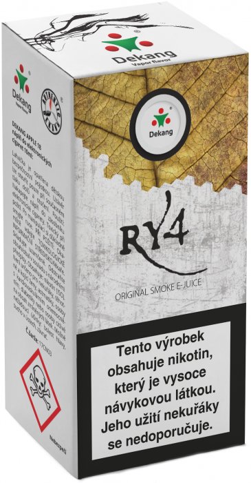 e-liquid Dekang RY4 (Směs karamelu, vanilky a tabáku), 10ml Obsah nikotinu: 16 mg
