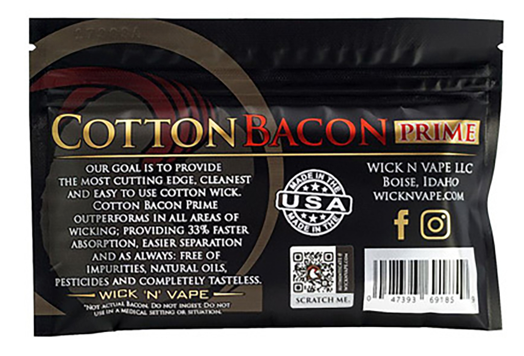 Wick n Vape Cotton Bacon Prime, 1 balení, 10ks, 1 ks
