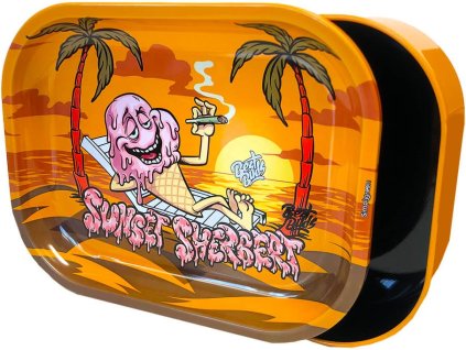 Kovová tácka s úložným priestorom Sunset Sherbet – Small | Best Buds | Vaporama.sk