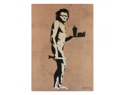 Plátno Banksy FASTFOOD CAVEMAN 64×90 cm | G-Rollz | Vaporama.sk