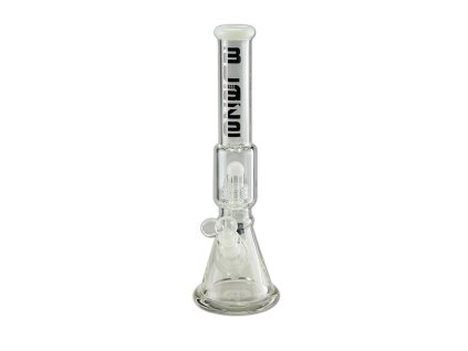 Sklenený bong BLAZE ICE – 35 cm, biely, s drum perkolátorom | Vaporama.sk