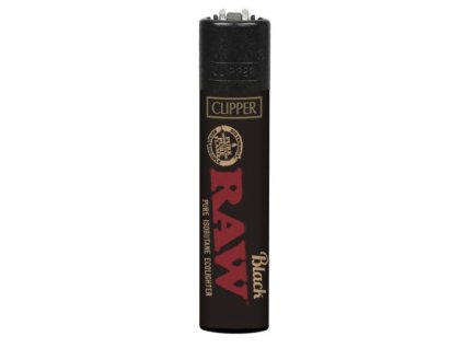 RAW Clipper čierny zapaľovač s joint stopperom – plniteľný | Vaporama.sk