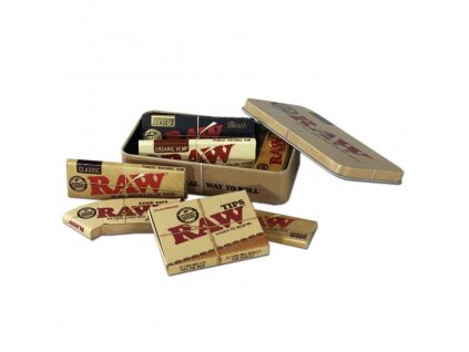 RAW Starter Box 1¼ – set papierikov a filtrov v plechovke | Vaporama.sk