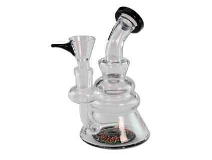 Mini bong s tribal vzorom a inline difúzorom – Black Leaf 17,5 cm | Vaporama